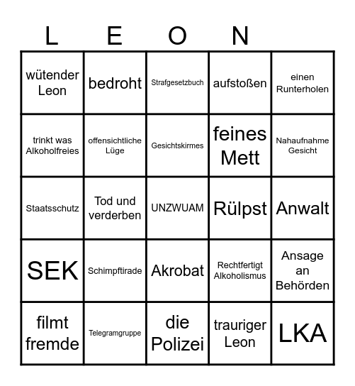 Elektrisches Bingo Card