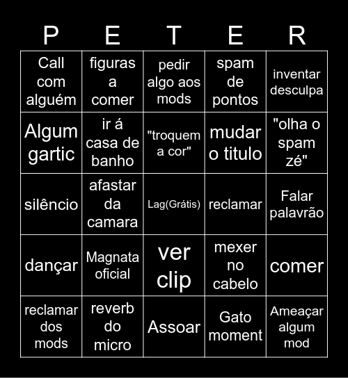 Mrpeter_PT Bingo Card