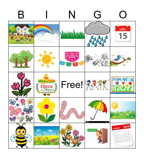 Primavera Bingo Card