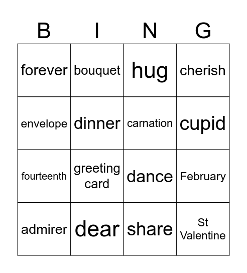 Valentine's Day BINGO Card