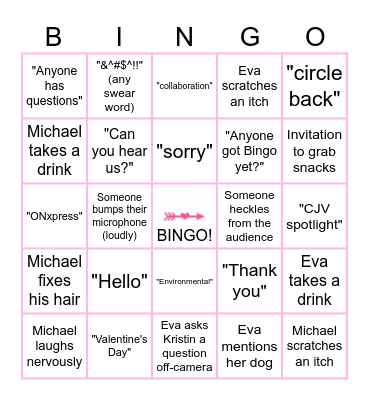 CJV Spotlight - Michael Woo Bingo Card