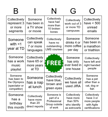 PL Meet & Greet Bingo Card