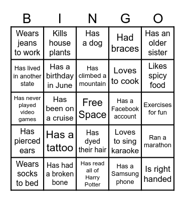 Spring Meeting Bingo Card