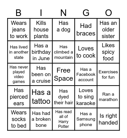 Spring Meeting Bingo Card