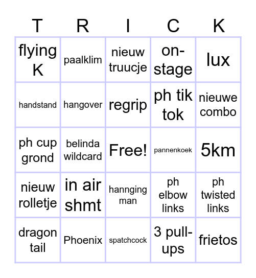 Pole bingo Lotte Bingo Card