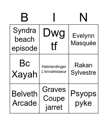 Your shop divin Bingo Card