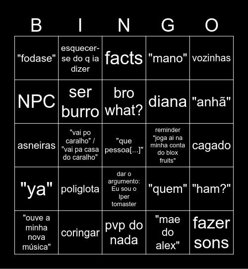 Iper Bingo Card