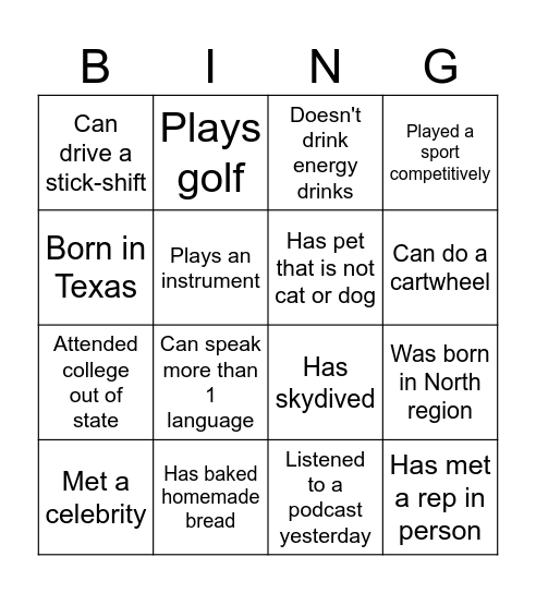 Curitec Coworker Bingo: Blackout! Bingo Card