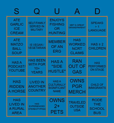 DIVERSITY Bingo Card