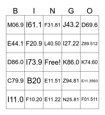 HCC BINGO GREEN LANTERNS Bingo Card