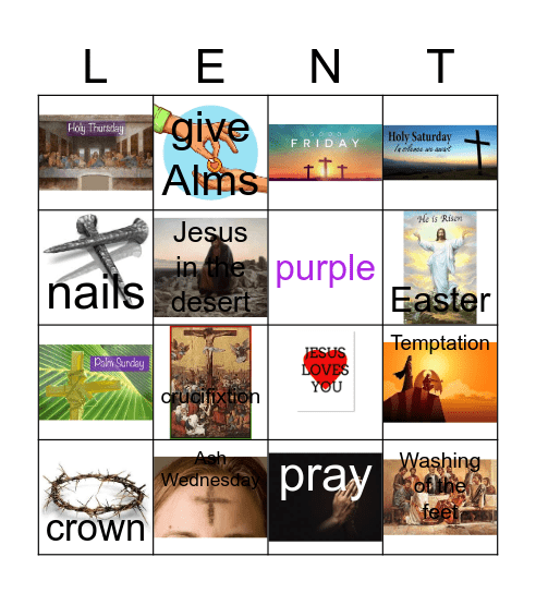 LENT Bingo Card