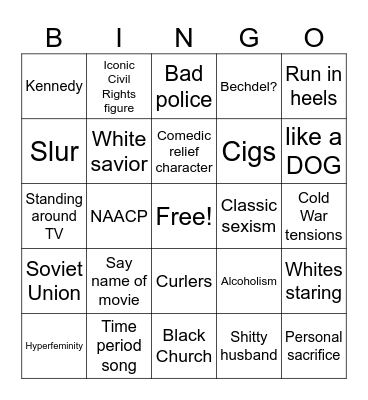 Hidden Figures (2016) Bingo Card