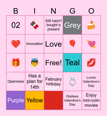Fortinet Valentine’s Day Bingo Card