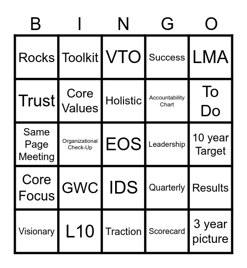 EOS Bingo Card