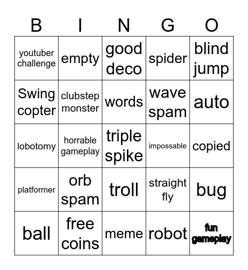 gd bingo Card