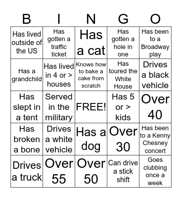 ALEX'S 50TH BIRTHDAY Bingo Card