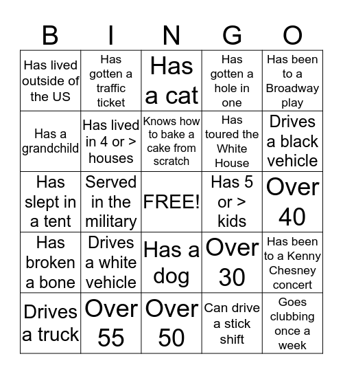 ALEX'S 50TH BIRTHDAY Bingo Card