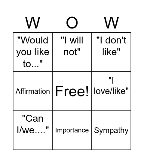 SELF+ Living for the Dead Bingo Card