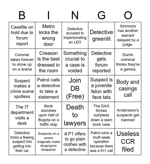 DB Bingo 2024 Edition Bingo Card