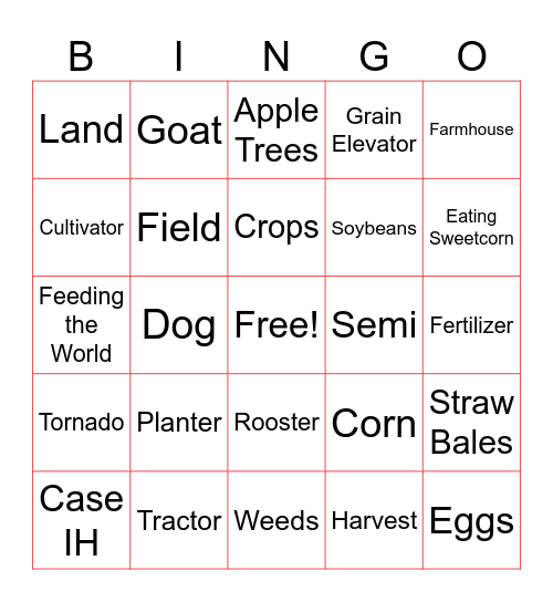 FARMING BINGO Card