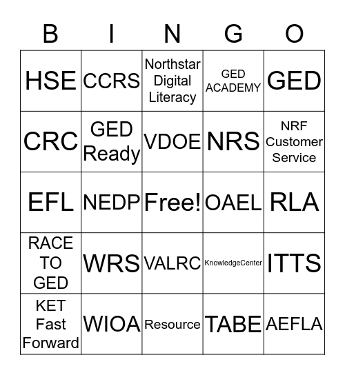 Alphabet Soup Bingo Card