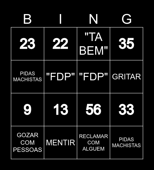 BARBOSA BINGO Card