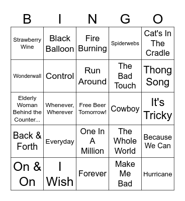 zMixed CD #3 Bingo Card