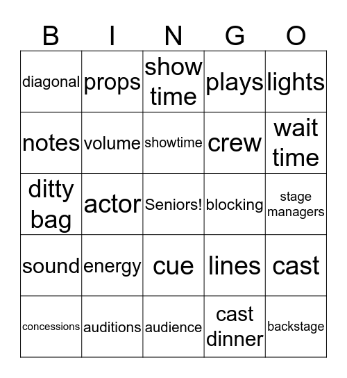 Drama Baby Bingo Card