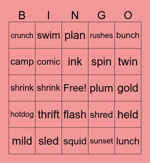 Valentine's Day Bingo Card