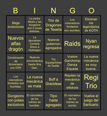 PokeMMO CNY Bingo Update Bingo Card