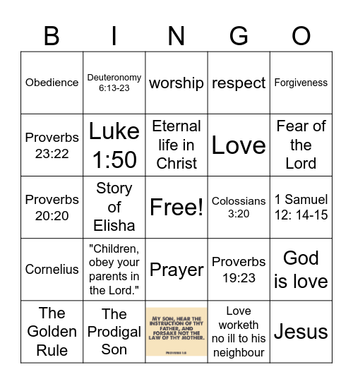 Respect Bingo Card