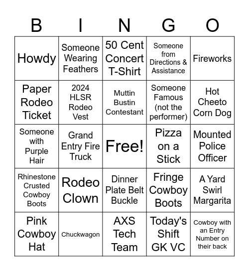 I Spy - First Shift Bingo! Bingo Card