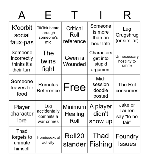 Aetir Bingo Card