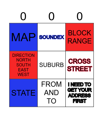 000 CALLS Bingo Card