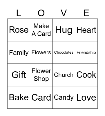 Valentine's Day! Bingo Card