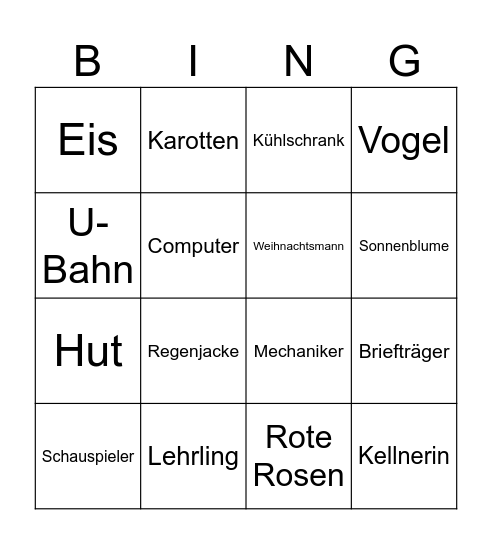 Relativ Bingo Card