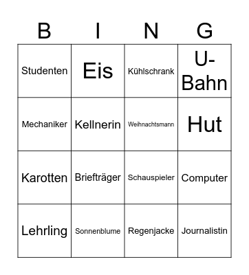 Relativ Bingo Card