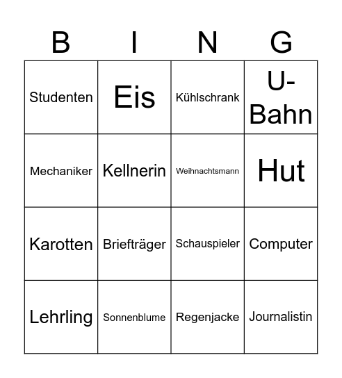 Relativ Bingo Card