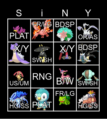 SHINY BINGO 2024 Bingo Card