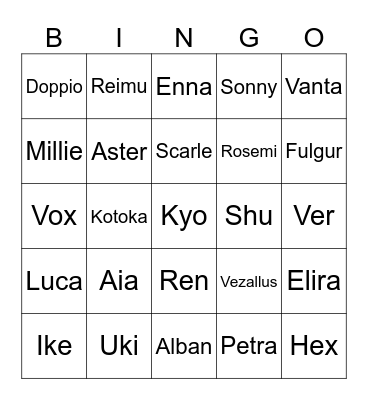 niji graduations 2024 Bingo Card
