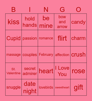 VALENTINE’S DAY ♥️ Bingo Card
