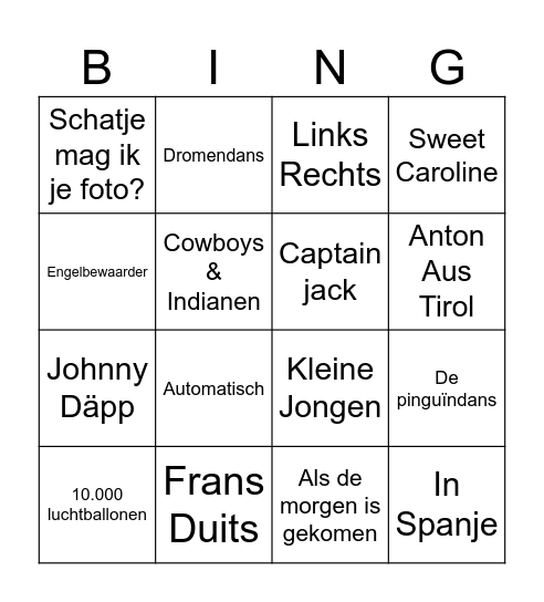 Skireis 2024 Bingo Card
