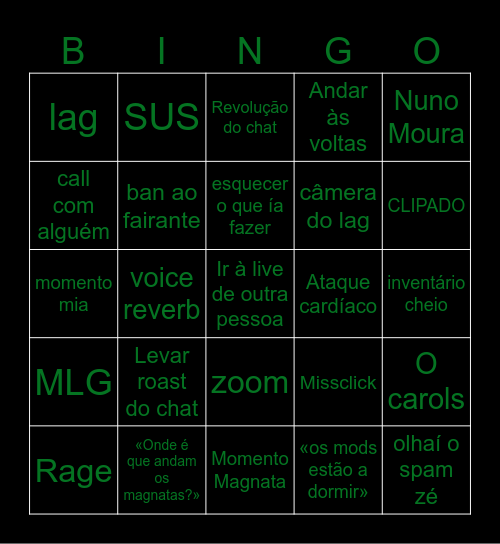 Bingo do Péter Bingo Card
