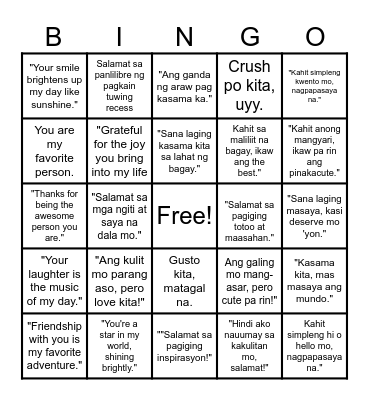 LOVE BINGO Card