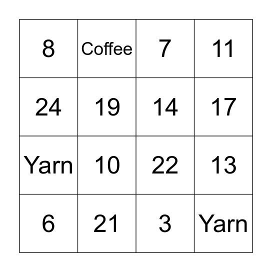 Check-in Check Over Bingo Card