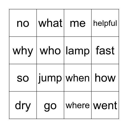 Week 24 Bingo Card