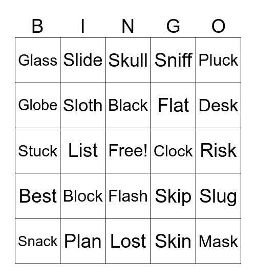 Blends Bingo Card