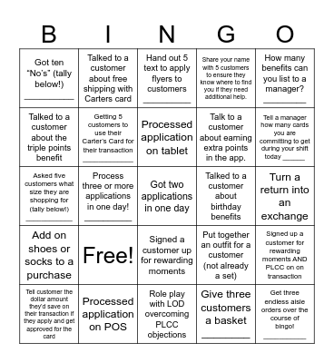 Bingo dates:_____________ Bingo Card