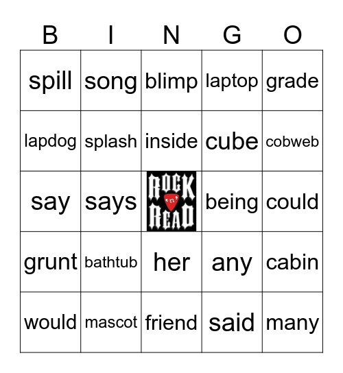 Rock'n Read Bingo Card