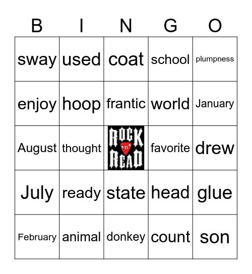 Level 2 Rock 'n Read Bingo Card